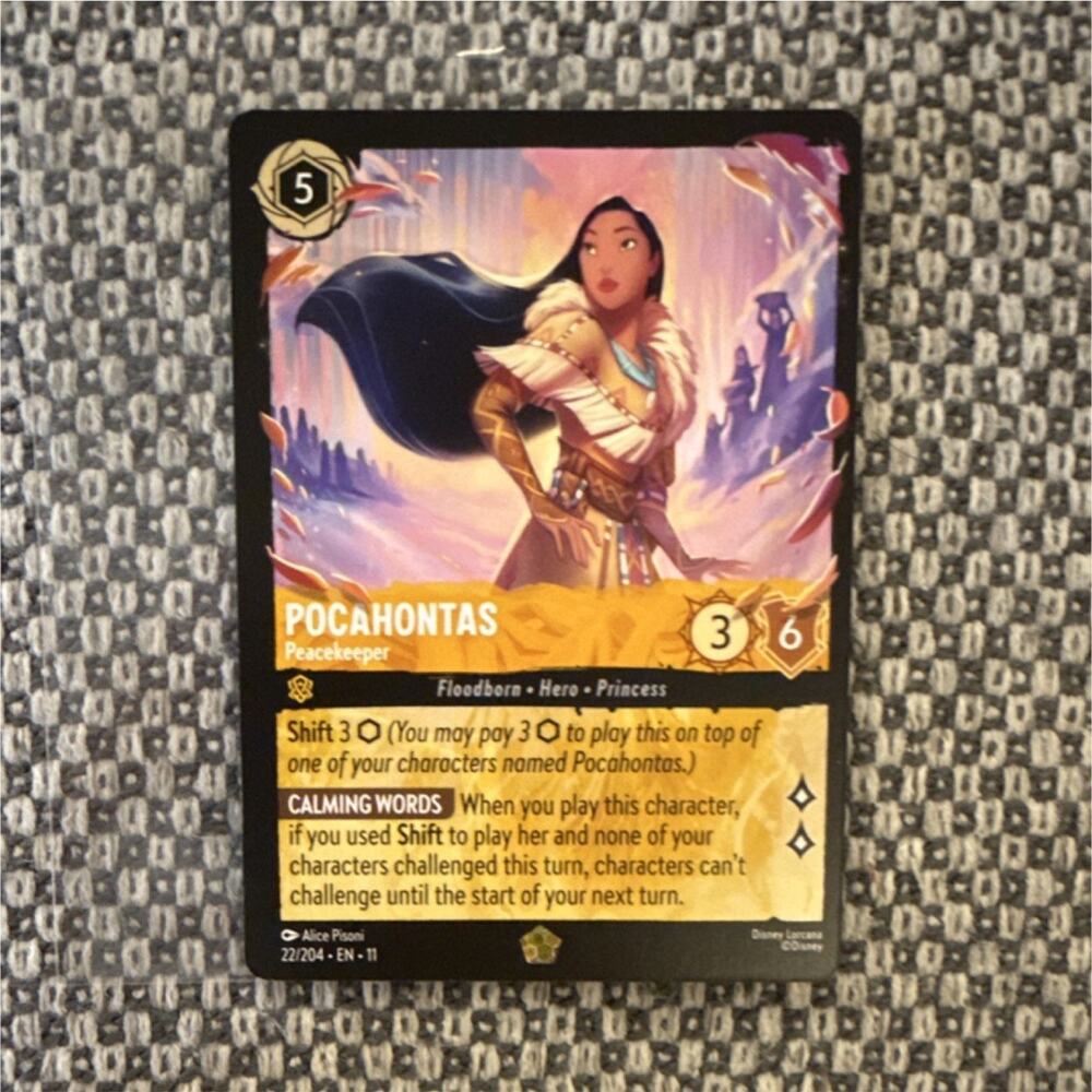 Disney Lorcana Pocahontas-Peacekeeper - The First Chapter 22/204 [Rare]